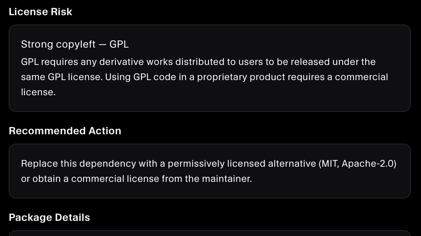 Plain language explanation of a GPL obligation with a recommended action