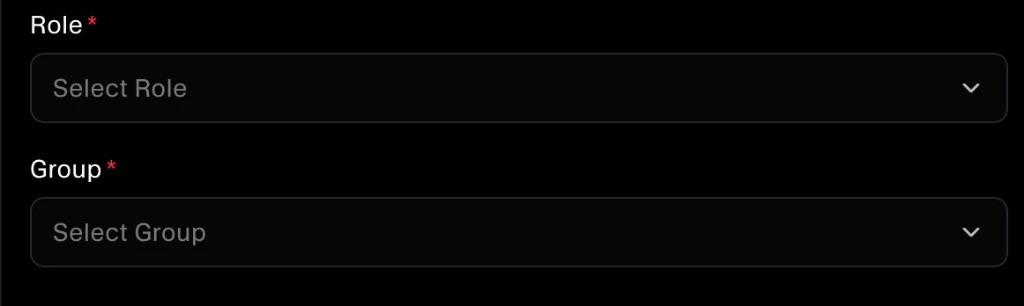 Assign role and group to employee