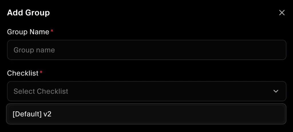 Assign checklist to employee group