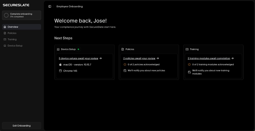 Employee Onboarding overview
