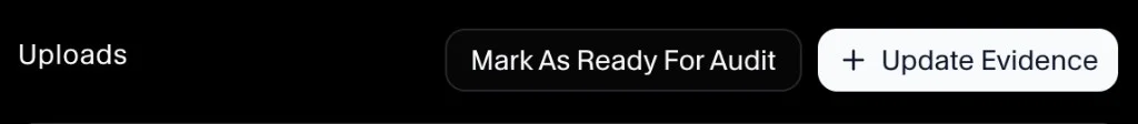 Update evidence from the Evidence tab
