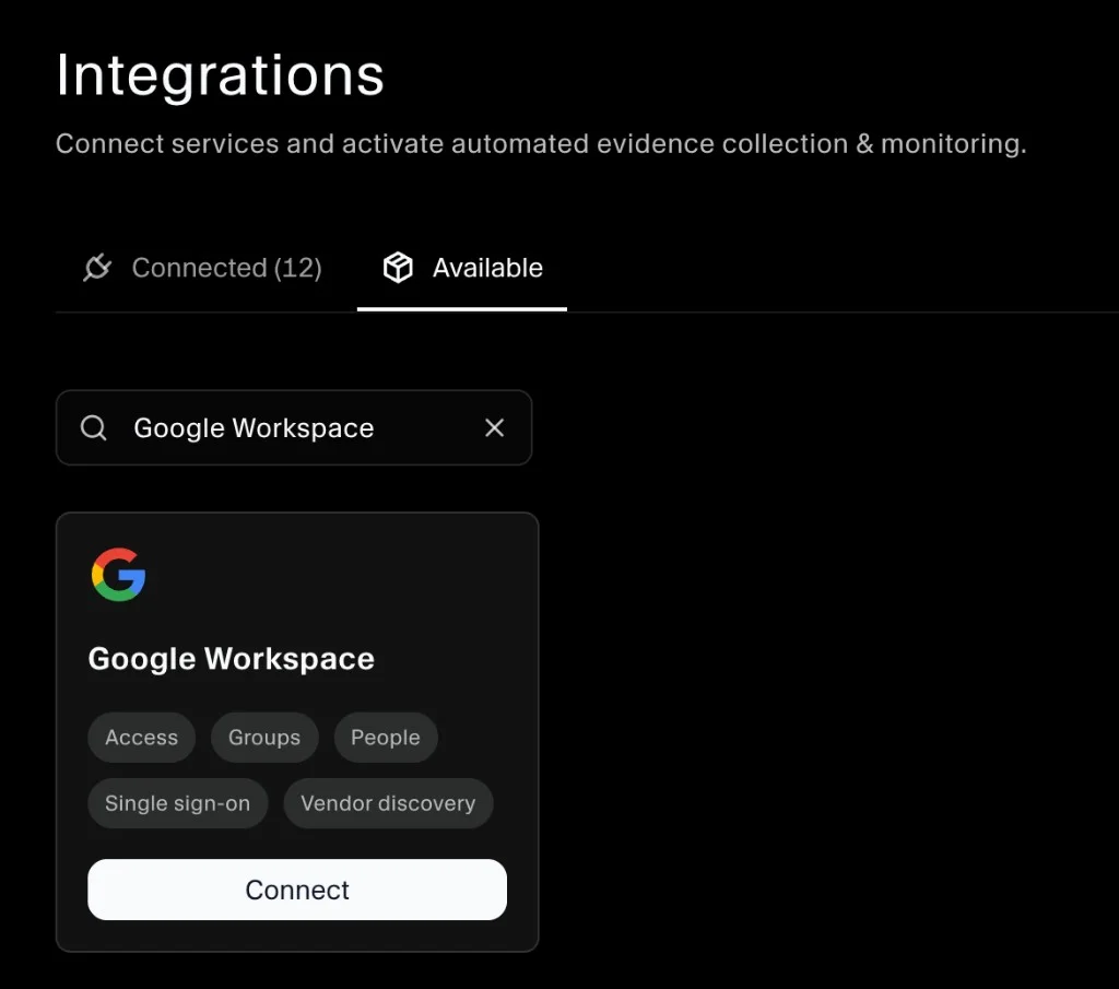 SecureSlate Integrations – Google Workspace available