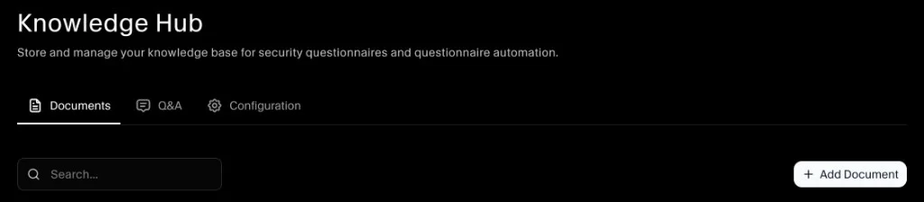 Add Document button