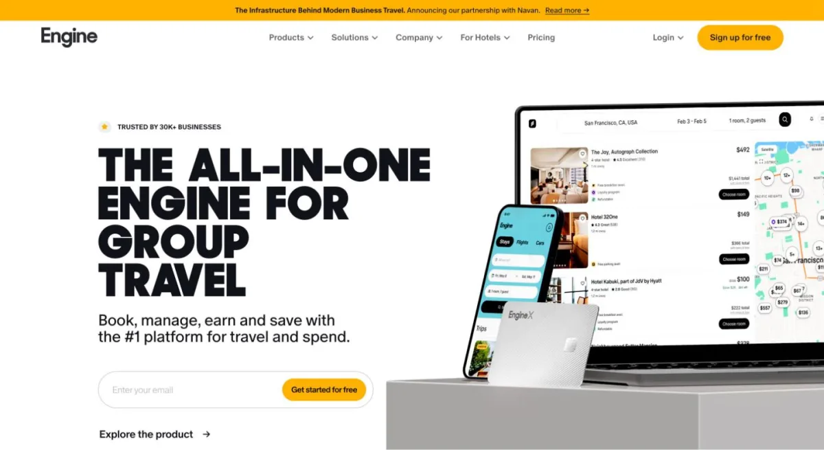 Engine homepage