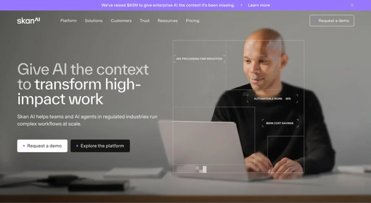 Skan AI homepage